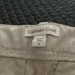 Coldwater creek beige wide leg pants